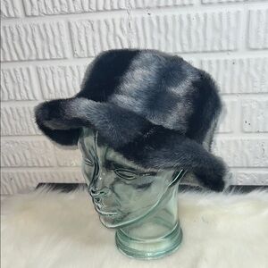 Ben Berger Black Faux Fur Bucket Hat